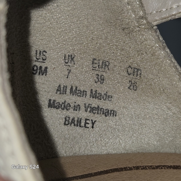 DR SCHOOL'S BAILEY FAUX LEATHER WEDGE SANDALS OYSTER SIZE 9 - Picture 8 of 14